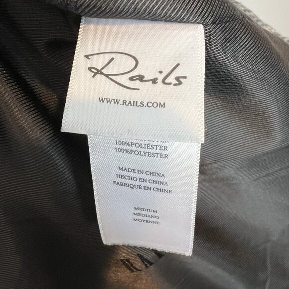 Rails Cody Houndstooth Check Double Breasted Blazer In Sand Ash Size Medium - Picture 10 of 13